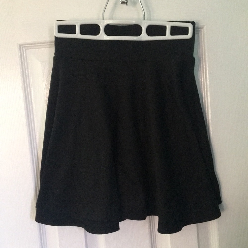 Full Tilt | Stretchy black skater mini skirt